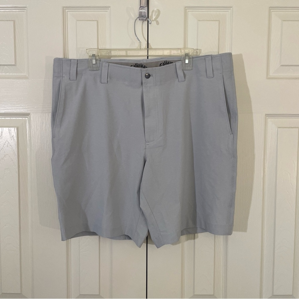 Callaway Light Gray Men's Flat Front Shorts